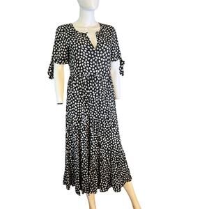 Madewell Marlow Navy Ditsy Floral Midi Dress Size 0 NWT